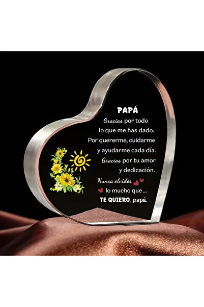 Choice Q352 لوحة أكريليك على شكل قلب من والد إسباني لتزيين هدية عيد الأب للرج...