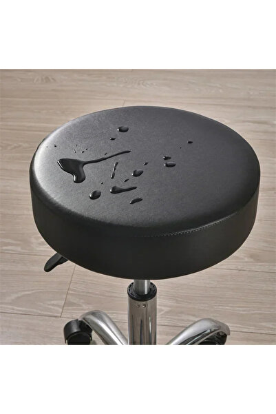 Choice 1 قطعة A1 غطاء كرسي دائري أسود مقاوم للماء من جلد البولي يوريثان مطاطي...