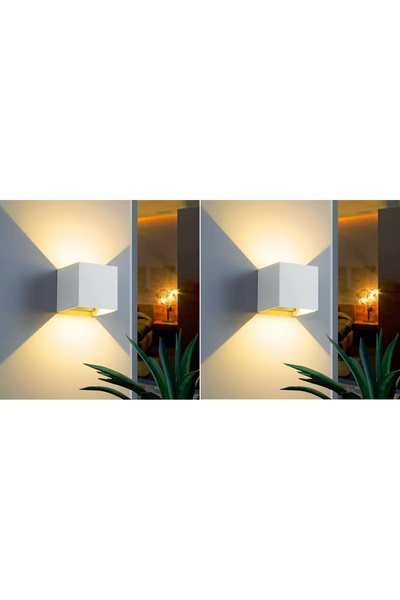 Choice 12W 2PCS Smart Cube Wall Light, Adjust Angle Up and Down Light, 16M+ C...
