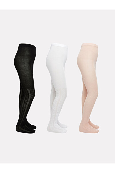 LC Waikiki منتجات رائجة من متجر فريزن |   جوارب طويلة منقوشة للفتيات 3 قطع