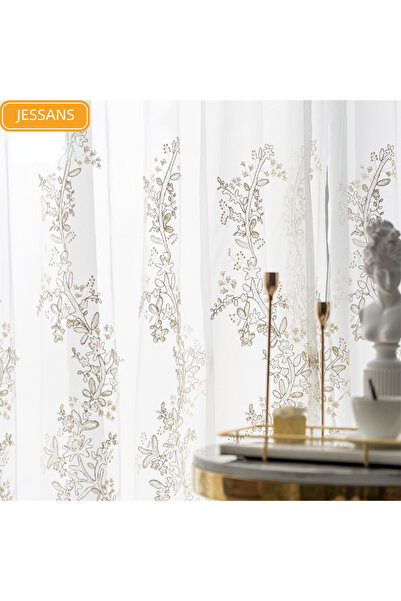 Choice شريط مطوي W200cmxH250cm 1PC تول فرنسي خفيف فاخر مطرز شبكي فارغ