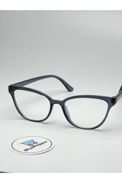 BluePepper Lily Gray Blue Light Protection Glasses Unisex Cateye Can Change Optical Compatible Glasses