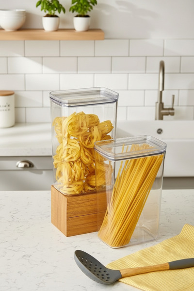 Dia 2-Piece Acrylic Food Storage Container Vacuum Lid Airtight