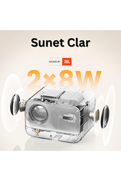 Velixo 1080P Projector, WiFi 6, BT 5.1, JBL Sound, Auto Focus, 4K, HDMI, USB, Mirror, Remote, 25000 Lumens