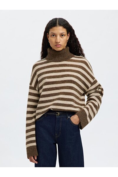 Selected Femme Rollkragenpullover Wollmix