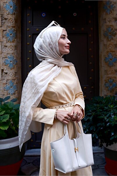 Levidor Cream Strap Lock Detail Large Handbag