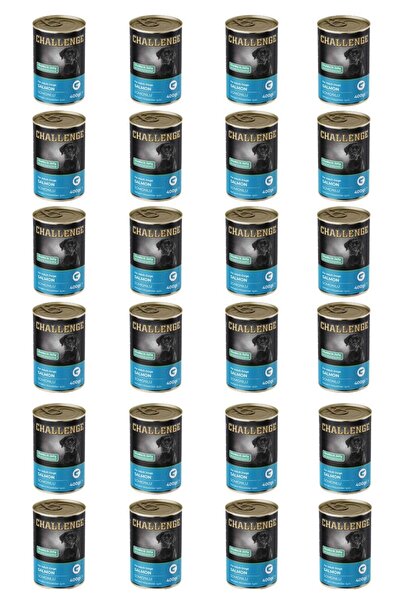 Challenge somonlu yetişkin köpek konservesi 400 gr x 24 adet