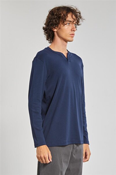 BARRELS AND OIL Uzun Kollu Erkek Sweat - İndigo