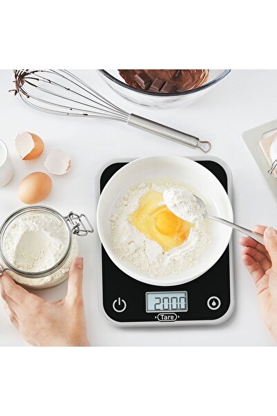 TEFAL Optiss kitchen scale - BC5005V0, 5 kg, tempered glass, Tare function, 0.5g accuracy, black