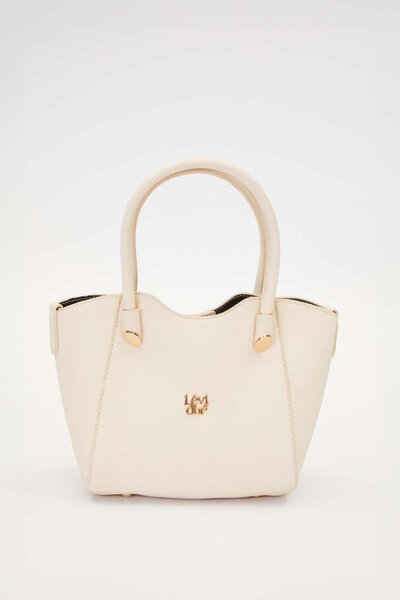 Levidor Hand Bag with Cream Metal Accessories
