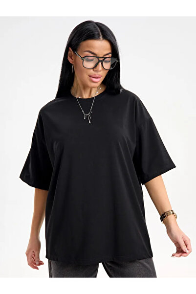 Zikuv Unisex guler rotund supradimensionat basic tricou