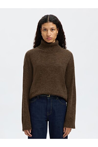 Selected Femme Rollkragenpullover Wollmix