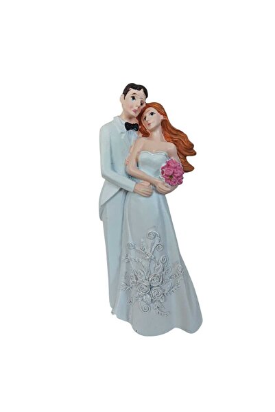 Lumea Bride and groom figurines "Embrace with Pink Bouquet" - Kardasis
