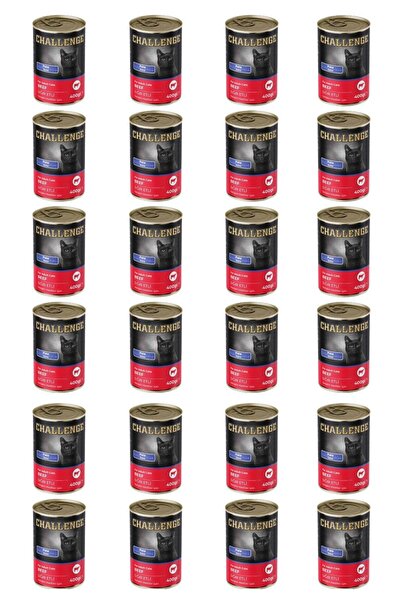 Challenge pate sığır etli yetişkin kedi konservesi 400 gr x 24 adet