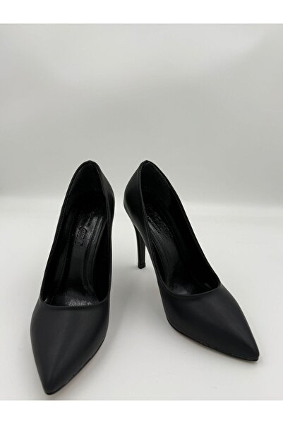adelix Kadın İnce Yüksek Topuk Ortopedik Stiletto Siyah