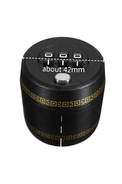 Flippy Bottle Lock, Durable PP Plastic Bottle Lock, 3-Digit Password, Black