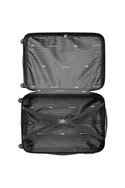 zagatto Troler mediu, Rosu, 65x42x26cm, Bagaj cala, 60L, Troller, Cifru, 4 roti 360, Valiza ABS, ZG504B