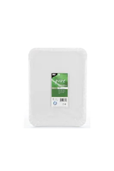 Papstar Set 6 platouri carton Pap Star, 21.5 x 29 cm, Alb