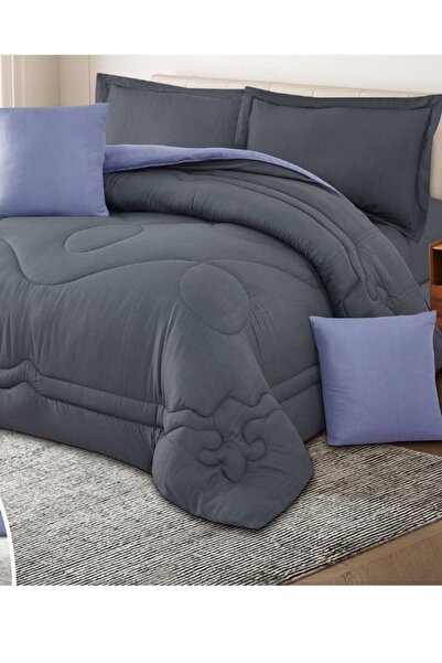 smart home Summer double Comforter, Reversible. Double-stuffed, 6-piece microfiber sleeping set, 230x250cm