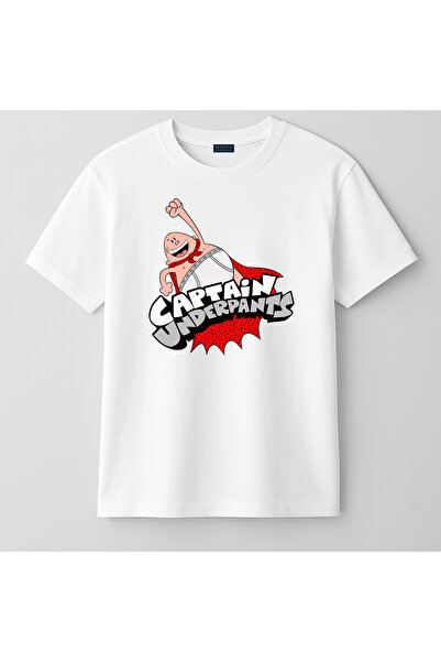 BLITZ ISTANBUL Captain Underpants - Captain Underpants Design Printed Children's T-Shirt (Ages 4-13)