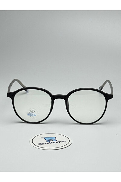 BluePepper نظارات شفافة للجنسين باللون الأسود مع حماية من الضوء الأزرق لشاشة ...