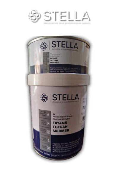 Stella Fayans Boyası Tezgah, Mermer, Ahşap, Mobilya, Cam, Seramik, Kapı Boyası 1LT