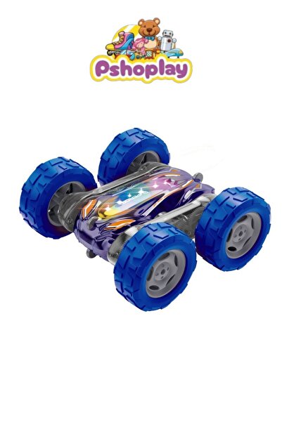 Pshoplay 360° Takla Atan Işıklı Şarjlı Akrobat RC Araba – Çift Taraflı Uzaktan Kumandalı Oyuncak