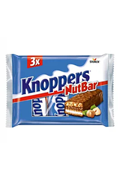 Knoppers Baton de ciocolată NutBar cu vafe, cremă de lapte, alune și caramel 120 g