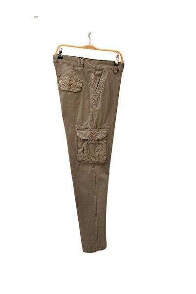 OIL PARK Straight Leg Lycra 100% Linen Gabardine Trousers with Back Pocket Flap