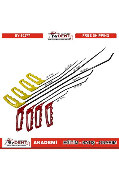 ByDENT Pdr Boyasız Göçük Düzeltme Çubuğu Kuşak Arası Seti 8 Parça Sağ Sol