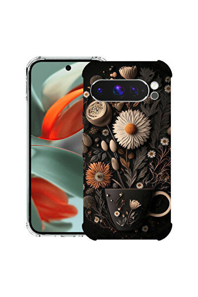 bestcase Husă antișoc pentru Google Pixel 10 Pro XL cu design Happy Flowers, 2052063 AS 1159