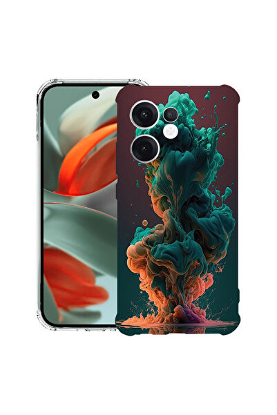 bestcase Husă antișoc pentru OPPO Reno 14 F / FS cu design în culori lichide,...