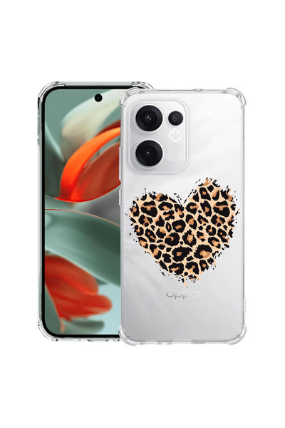 bestcase Carcasă antișoc Husa compatibilă cu Oppo Reno15, Leopard Heart, 3119...