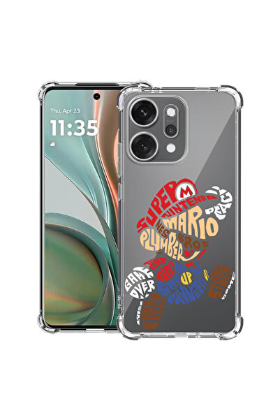 bestcase Husă antișoc pentru OPPO Reno 14 5G cu design caligrafic Super Mario...