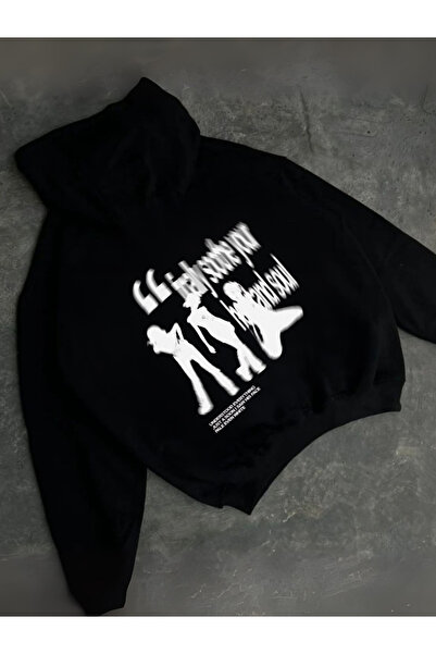 Toum Hanorac cu glugă oversize unisex cu imprimeu streetwear