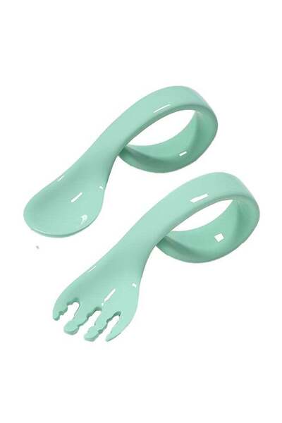 kiddoz طقم ملاعق وشوكة لتغذية الأطفال مع خاصية تغيير اللون بالحرارة