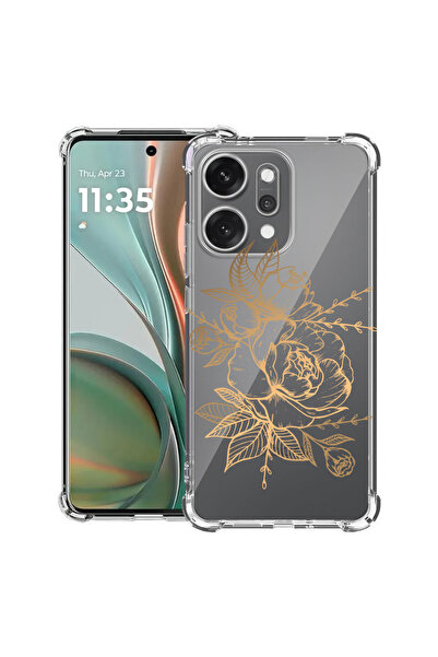 bestcase Carcasă antișoc pentru OPPO Reno 14 5G cu design Golden Rose, 205205...