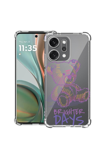 bestcase Husă antișoc pentru OPPO Reno 14 5G cu design Teddy Bear Brighter Da...