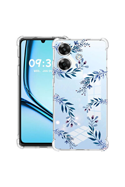 bestcase Husă antișoc pentru Realme Note 60 / Note 60X cu design flori albast...