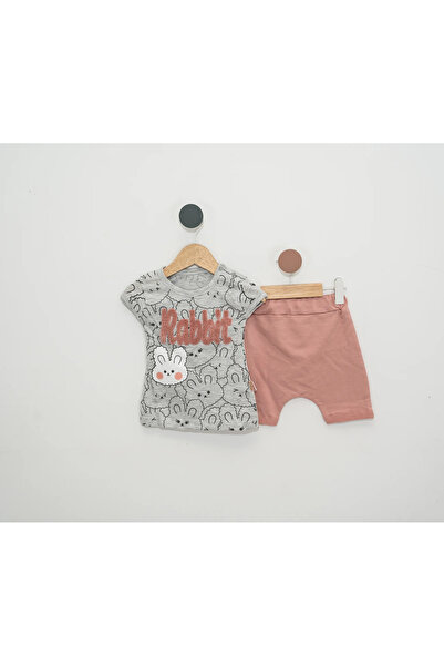 Mamboo Baby girl set 6–24 months, 2 pieces: T-shirt and shorts