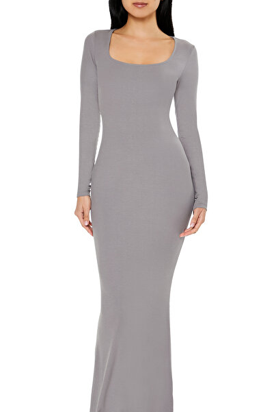 Forever 21 Kare Yaka Maxi Elbise