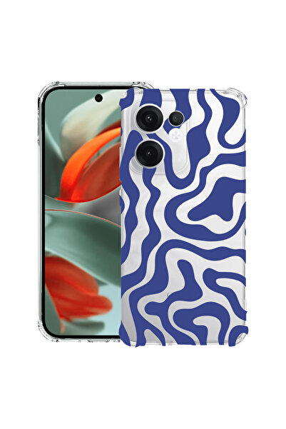 bestcase Αντικραδασμική θήκη πίσω για OPPO Reno 14 F / FS με σχέδιο μπλε αφηρ...