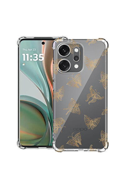 bestcase Carcasă antișoc pentru OPPO Reno 14 5G cu design fluture auriu, 2052...