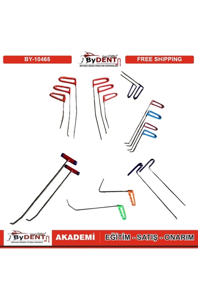 ByDENT Pdr Boyasız Göçük Düzeltme 18 Parça Pro Çubuk Seti