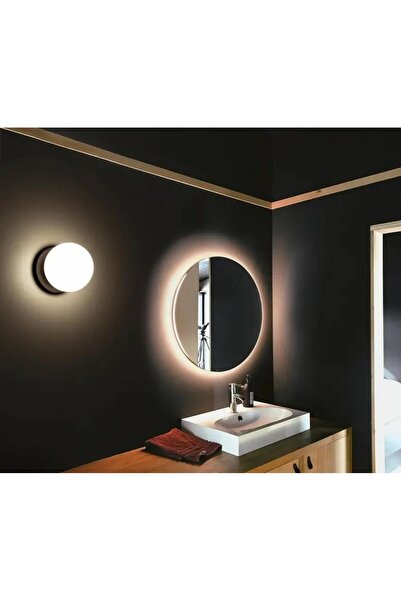 VENON 2 Adet Küre Aplik E-27 Siyah Beyaz Glop Camlı 15 Cm Duvar Lambası Salon Koridor Yatak Odası Otel