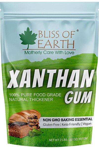 bliss of earth مسحوق صمغ الزانثان 100٪ نقي صالح للأكل طبيعي خالٍ من الغلوتين،...