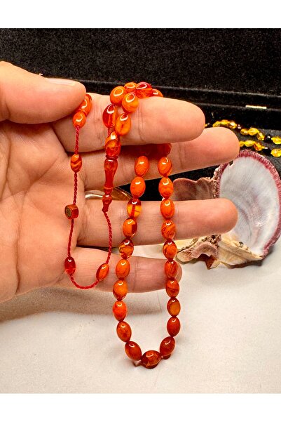 İskenderun Tesbihcilik Masterfully Crafted Crimped Amber Prayer Beads for Wrist Length Lovers
