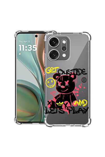 bestcase Husă antișoc pentru OPPO Reno 14 5G cu design Teddy Bear Lets Play, ...