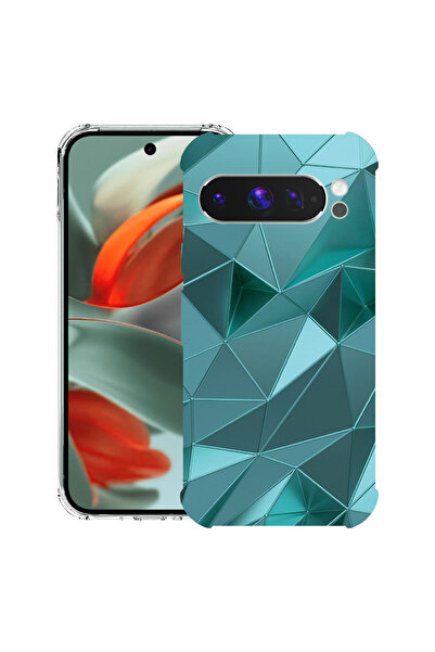 bestcase Husă antișoc pentru Google Pixel 10 Pro XL cu design mozaic verde, 2052063 AS 1251