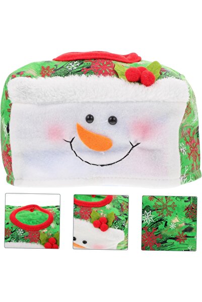 Flippy Decorative Napkin Box, Snowman, Christmas Theme, 16 x 10 cm, Green
